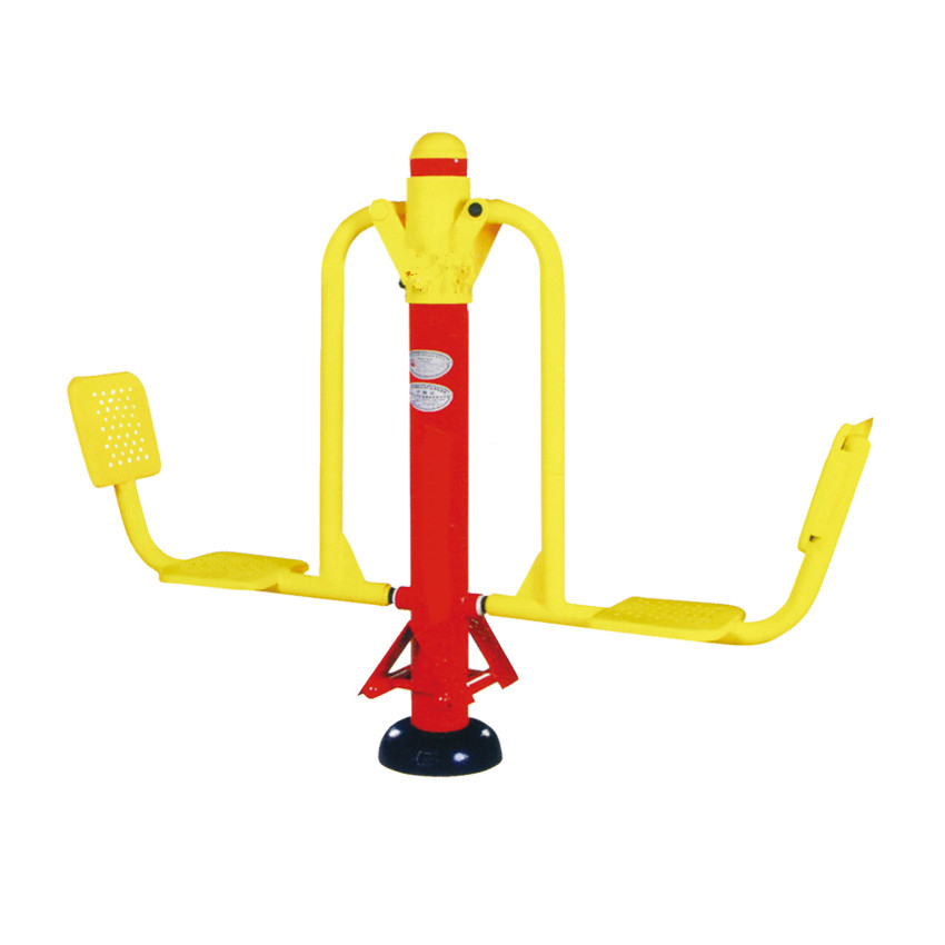 坐蹬器又叫蹬力器,是一种常见的室外健身器材,由于它结构简单,结实